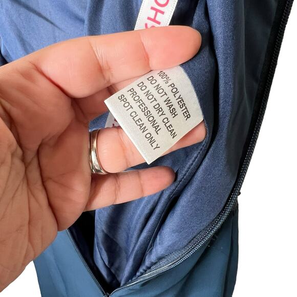 JJs House Sheath Scoop Knee-Length Chiffon Dress Beading Appliques Lace Size 12 - Picture 7 of 9